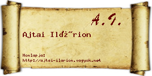 Ajtai Ilárion névjegykártya